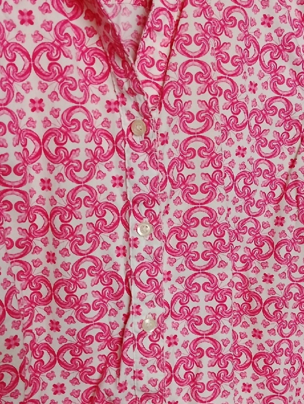 Charter Club Sleeveless Pink Printed Button-Down Tank Top Size 10 - Picture 4 of 5